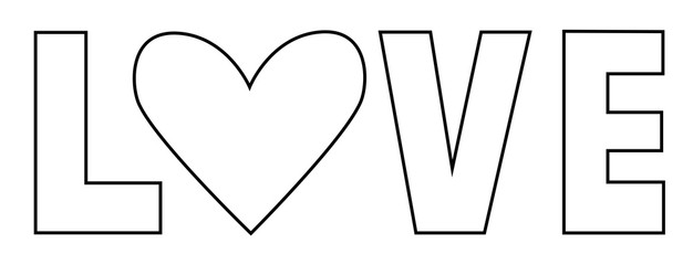 Love Coloring Page