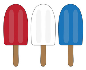 Red White Blue Popsicle