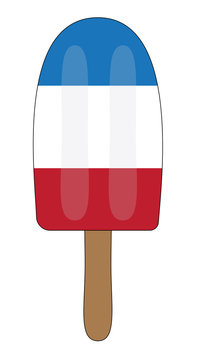 Red White Blue Popsicle