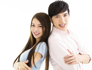 Portrait of  smiling asian young couple