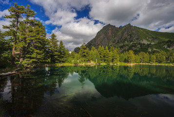 Serene view of Hridsko lake in Prokletije mountains National Park