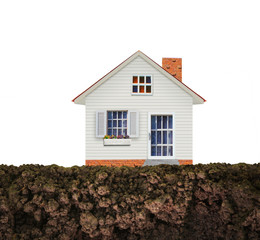 Model house wood form