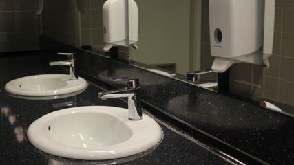 modern public restroom