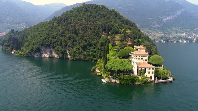 Aerial 4K - Villa del Balbianello (1787) - Lavedo - Lenno - Lago di Como (IT)