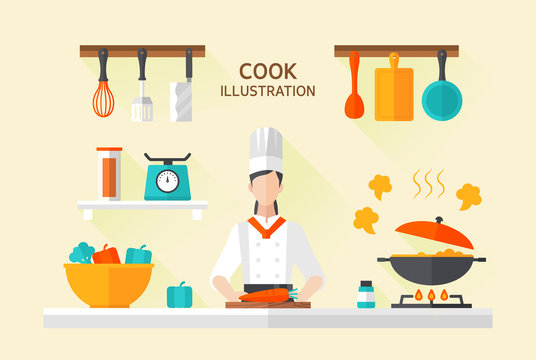 cook Flat Illustration