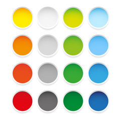 Colorful epty round sticker set