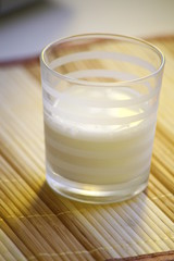 Small glass of milk, isolated