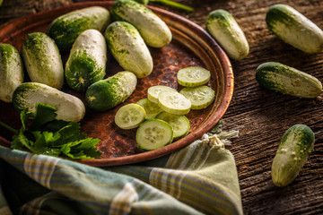 Raw organic cucumbers