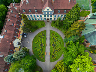 Fototapeta Park Oliwa in Sopot, top view obraz