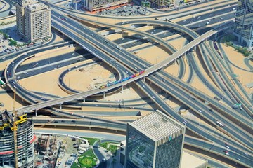 Carretera ciudad Dubai altura autopista nudo vial