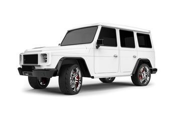  Luxury SUV / 3D render image representing an luxury SUV isolated on white background 