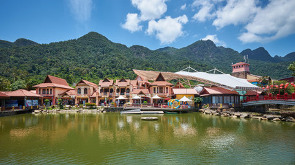 Fototapeta na wymiar Oriental village at Langkawi island in Malaysia