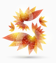 Vector eps10 abstract background with autumn leaves