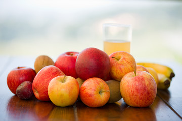 fruits and juice