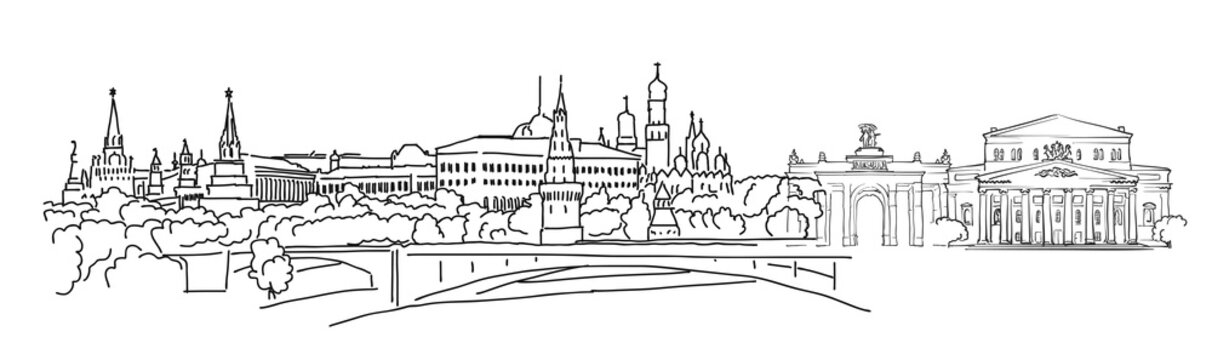 Moscow, Panorama Sketch