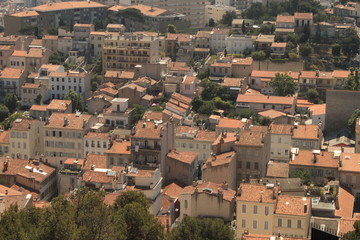 Marseille, Blick über die Dacher des Viertels Vauban