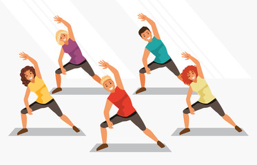 Aerobics. Vector illustration