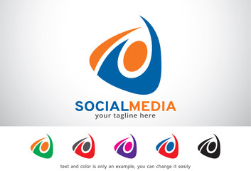 Social Media Logo Template Design Vector, Emblem, Design Concept, Creative Symbol, Icon