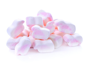 Marshmallow on white background