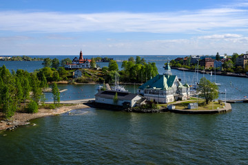 Helsinki, Finland - 29 May: View on the Valkosaari & Luoto Islands