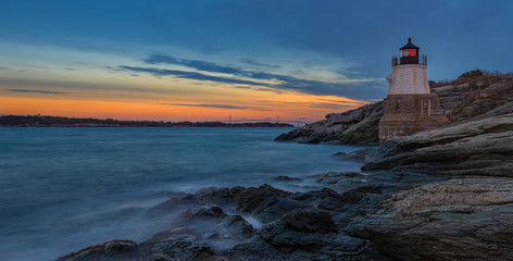 Castle Hill Lighhouse after sunset