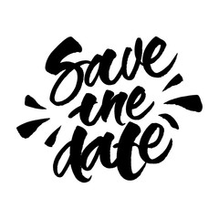 Obraz premium Save the Date ink hand lettering