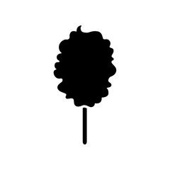 Cotton candy icon. Isolated flat symbol. Vector sweet sign illustration on white.