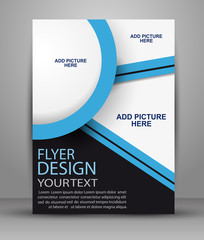 Abstract blue brochure flyer design template vector, Leaflet cover, layout .Vector eps10