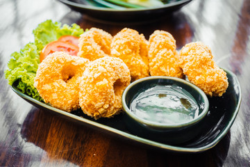 Fried prawn or shrimp cake ball
