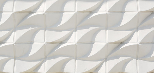 Urban background - white exterior wall structure on a sunny day