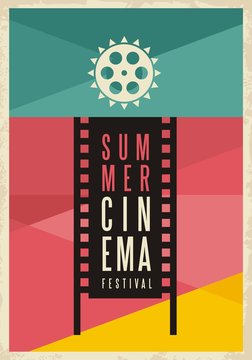 Conceptual Artistic Poster Design For Summer Cinema Movie Festival