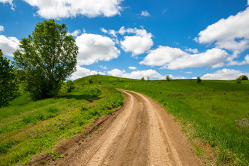 rut road on hill