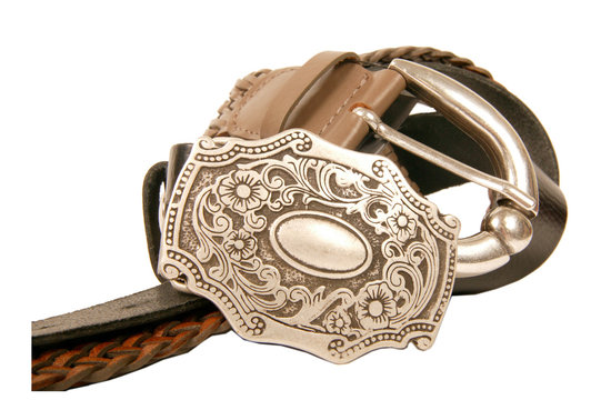 Leather Belt With High Quality Buckle