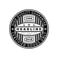 Obraz premium vector monochrome retro badge design.
