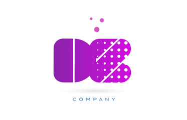 dz d z pink dots letter logo alphabet icon