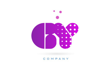 gy g y pink dots letter logo alphabet icon