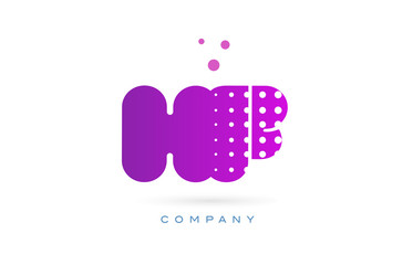 hf h f pink dots letter logo alphabet icon
