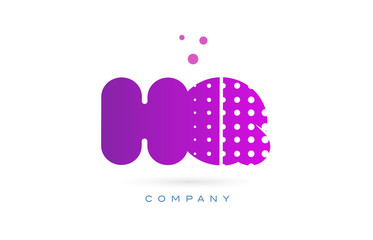 hq h q pink dots letter logo alphabet icon
