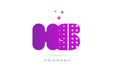 hs h s pink dots letter logo alphabet icon