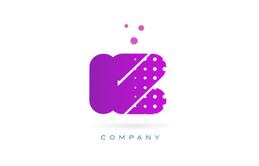iz i z pink dots letter logo alphabet icon
