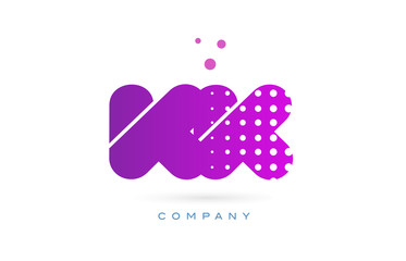 kk k k pink dots letter logo alphabet icon