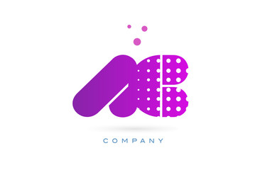 ac a c pink dots letter logo alphabet icon
