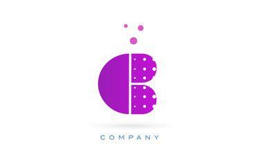 c pink dots letter logo alphabet icon