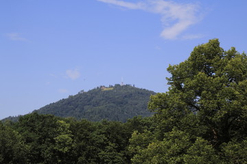 Fototapeta na wymiar Merkur, Berg, Hausberg und Wahrzeichen von Baden-Baden