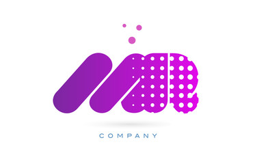 mr m r pink dots letter logo alphabet icon