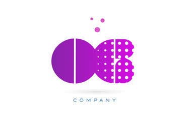 og o g pink dots letter logo alphabet icon