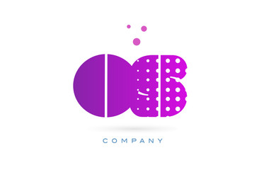 os o s pink dots letter logo alphabet icon