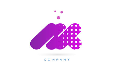 ak a k pink dots letter logo alphabet icon