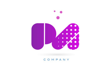 Obraz premium pa p a pink dots letter logo alphabet icon