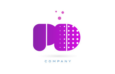 pd p d pink dots letter logo alphabet icon